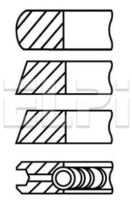 Set segmenti piston LP182 3406 STD ELPI